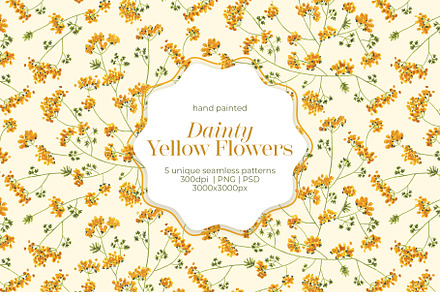 Dainty Yellow Floral Pattern