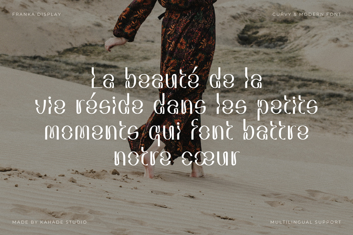 Franka - Modern Curvy & Wavy Font, a Sans Serif Font by Kahade Studio (Photo 7 of 20)