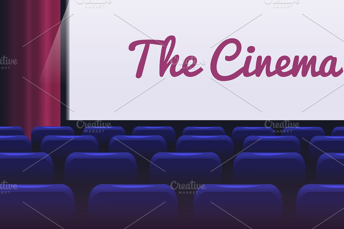 Empty cinema hall. Movie screen, an Object Graphic by Stock-Smart-Start (Photo 3 of 3)
