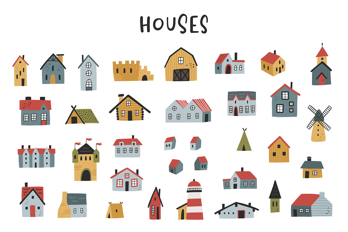 Scandi village. Maps & cards creator, a Graphic by Murvin (Photo 2 of 16)