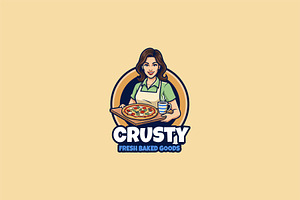 Crusty – Fresh Baked Delights, a Food Illustration by Izdihaar_Studio