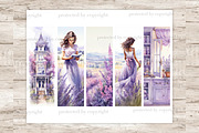Lavender Bookmarks | Spring Bookmark, a Seasonal Illustration by GlamArtZhanna (Thumbnail 2 of 3)