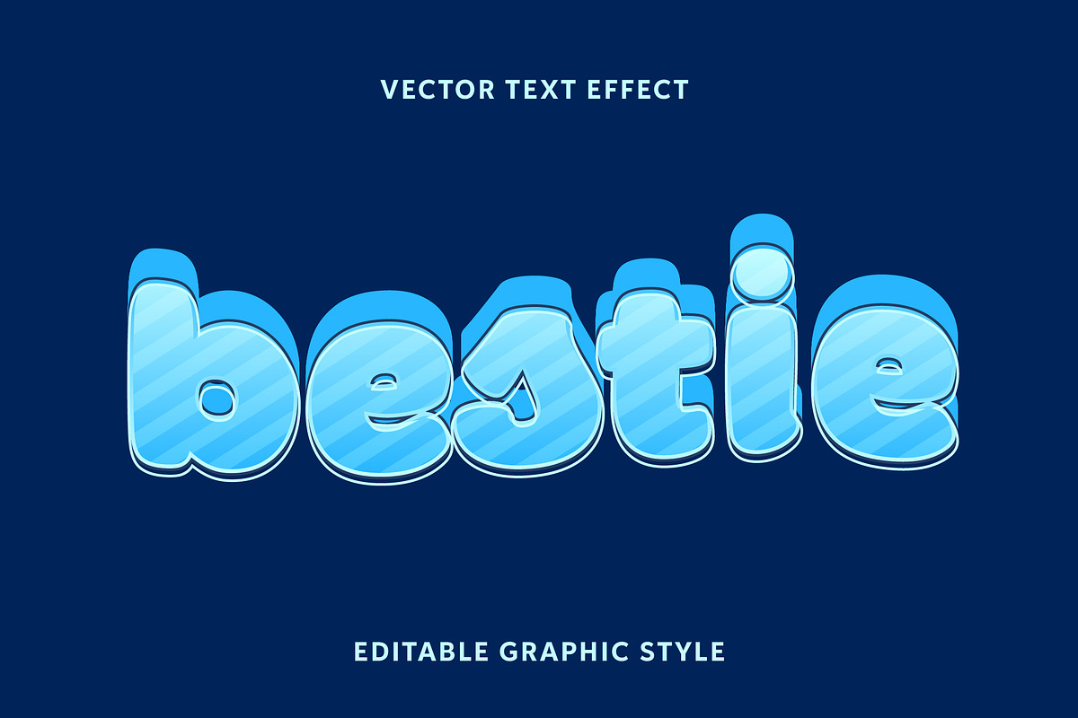 Striped Bubble Cartoon Text Effect