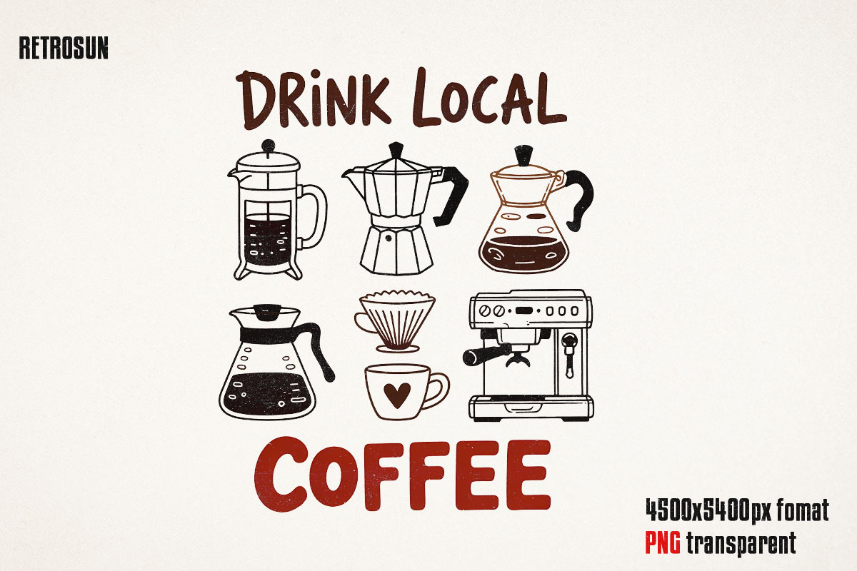Funny Coffee Doodle PNG Bundle, an Object Graphic by GlitterCraft (Photo 40 of 61)