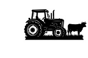 Rustic farm tractor and cow design, an Illustration by Amazin_art (Thumbnail 11 of 30)