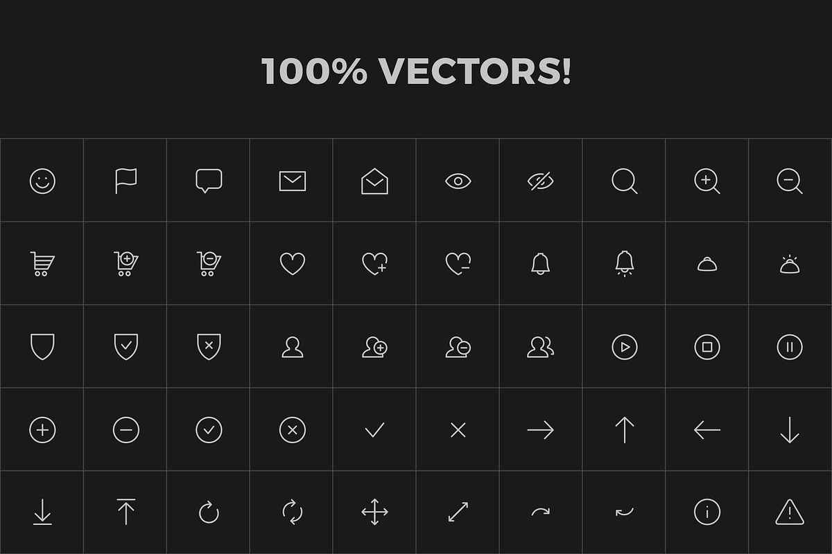 CLARO - 100 Modern Line Icons, an Outline Icon by Better Be a Designer (Photo 4 of 5)