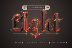 Fire Light - Editable Text Effect