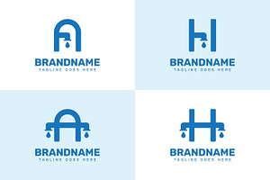 Letter A and H Faucet Tap Logo, a Branding & Logo Template by Pray Art Design Studio
