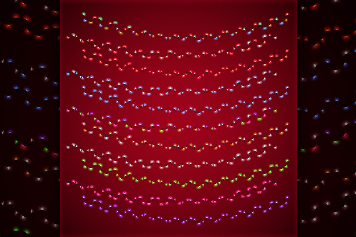 Christmas Lights Decorations Set, a Decorative Illustration by Voysla's Shop (Photo 11 of 12)