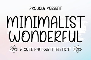 Minimalist Wonderful, a Handwritten Font by Rotterlab Studio