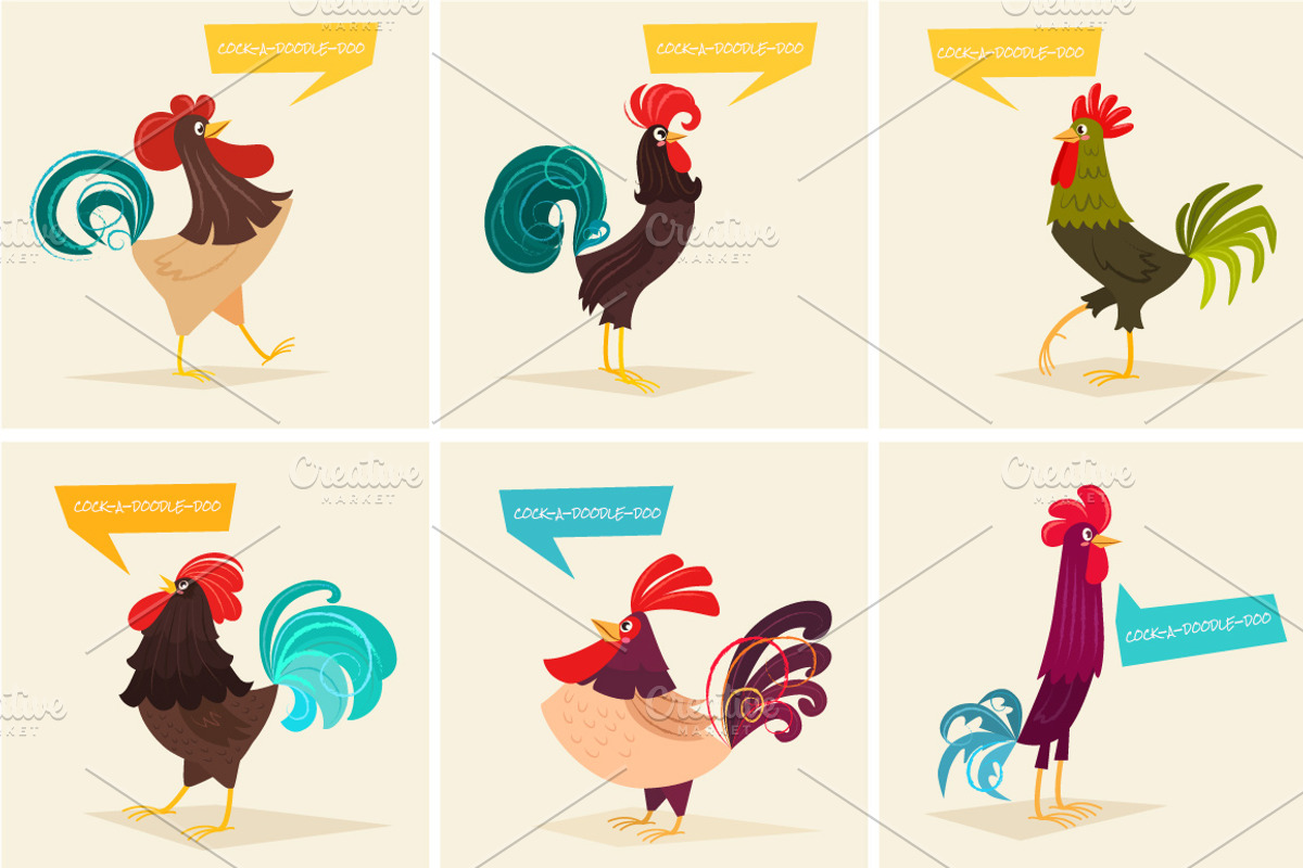 21 cards with cute roosters, a Graphic by Mallinka (Photo 4 of 5)