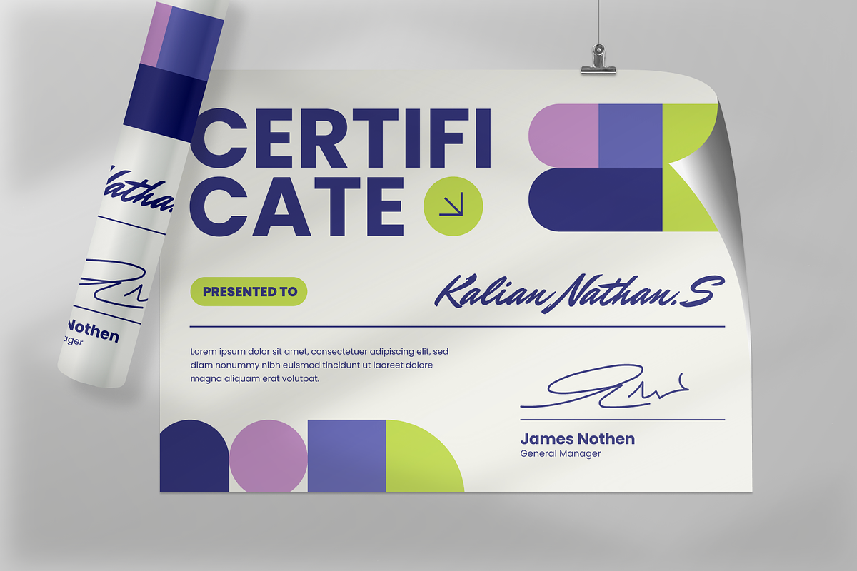 Bauhaus Participation Certificate, a Stationery Template by Annora Studio (Photo 6 of 6)