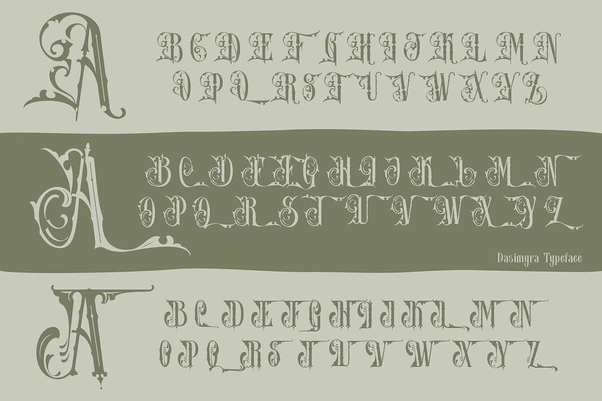 Dasimyra Antique Typeface, a Blackletter Font by TypeClassHeroes (Photo 8 of 10)