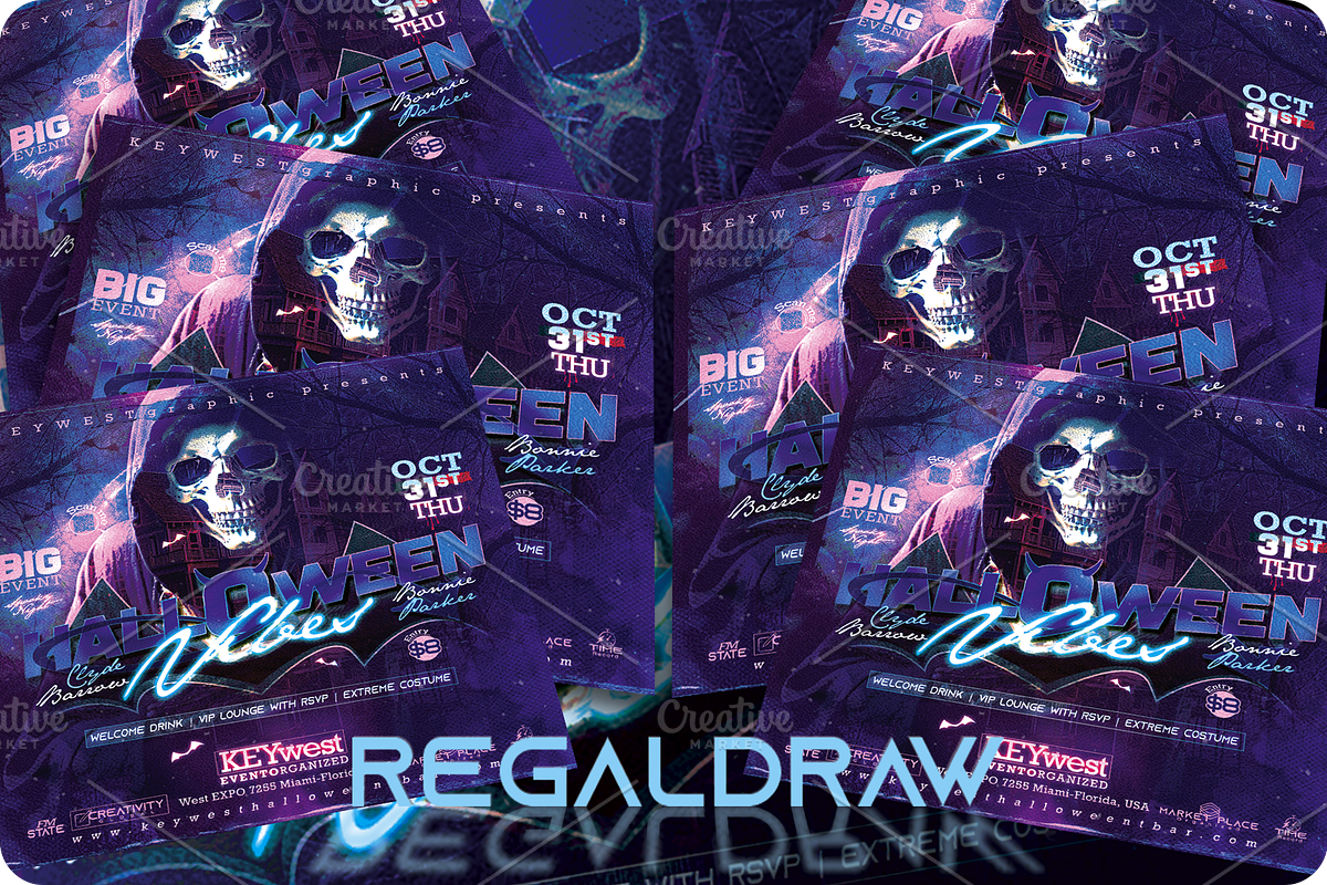 Halloween Party Flyer, a Flyer Template by regalDRAW (Photo 1 of 3)