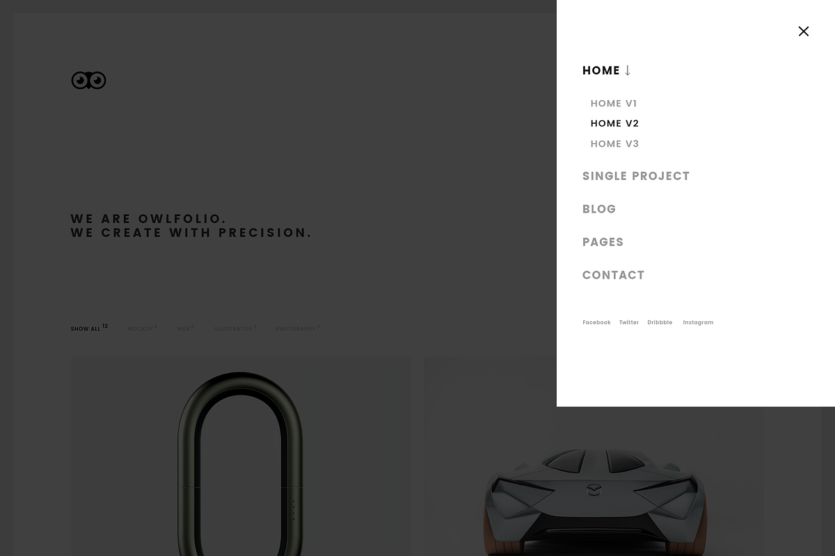 Owlfolio Minimal Portfolio Template, a Websites & App Template by bigpsfan's SHOP (Photo 9 of 16)