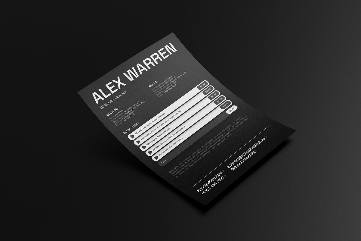 Dark DJ Press Kit / EPK Template preview 5