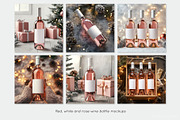 Christmas Wine Bottle Mockups Set, a Product Mockup by Mint Air Studio (Thumbnail 5 of 9)
