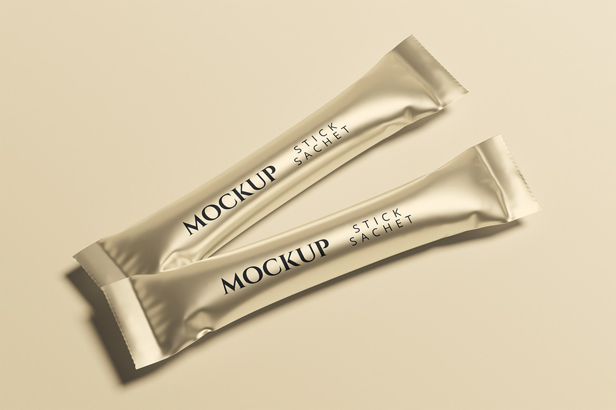 Stick Sachet Mockup, an Advertising Mockup by HanaSaka_Studio (Photo 3 of 5)