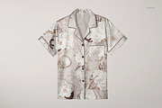 Silk Short-sleeve Pyjama Mockup Set, a Bottom Mockup by creatsy5 (Thumbnail 8 of 12)