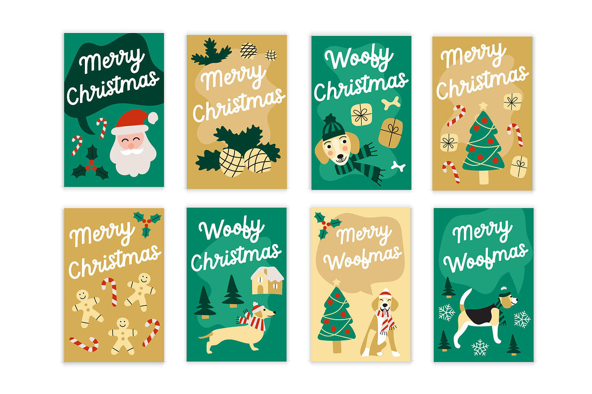 Dog Christmas patterns card elements, a Pattern Graphic by RevolutionizZed (Photo 5 of 14)