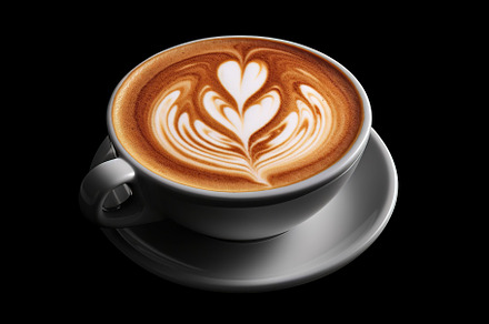 Latte Art for cappuccino, a Food & Drink Photo by Virgo Studio