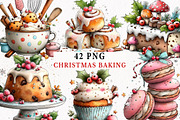 Christmas Baking Clipart Bundle, a Seasonal Illustration by fashionaddict (Thumbnail 1 of 7)