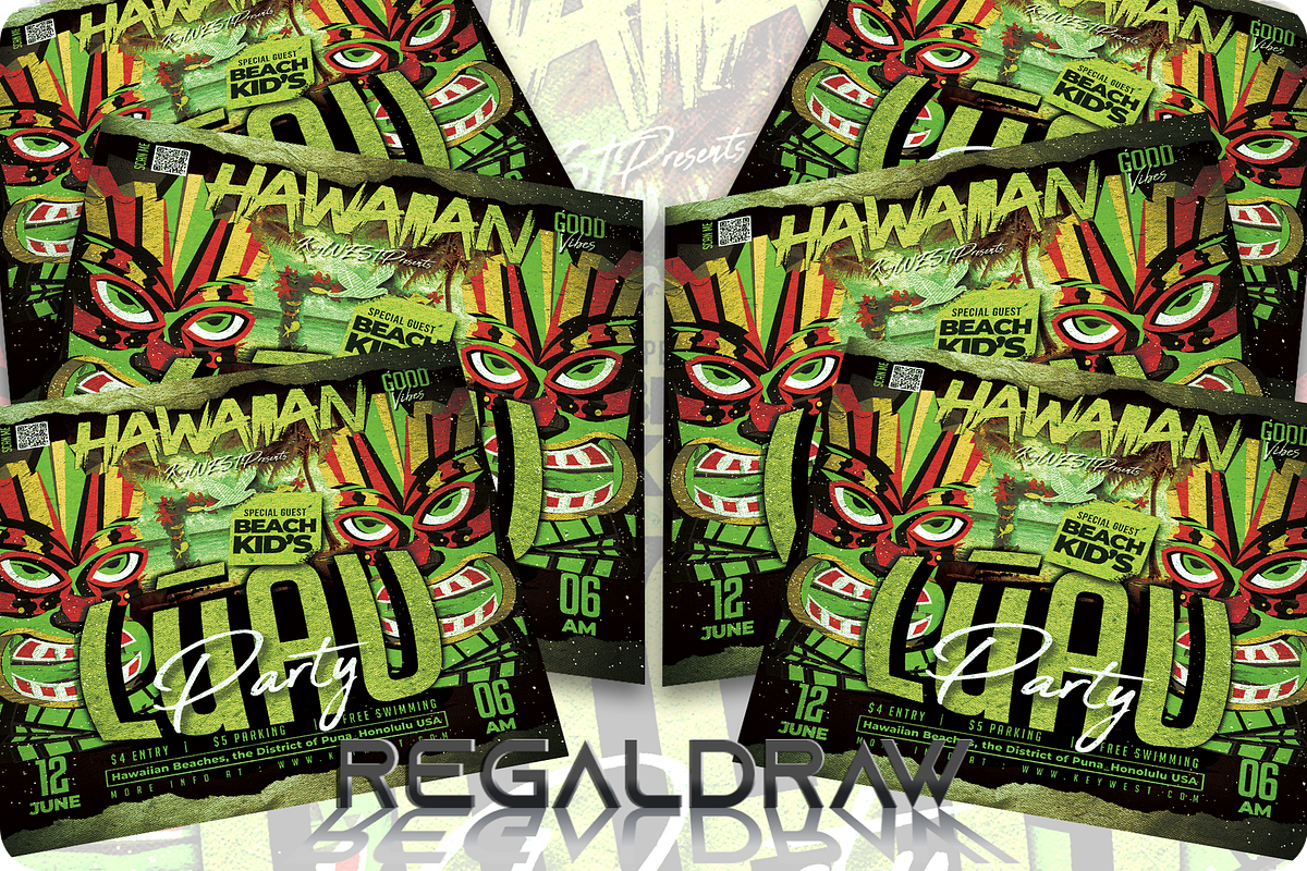 Lūʻau Party Flyer, a Flyer Template by regalDRAW (Photo 3 of 3)