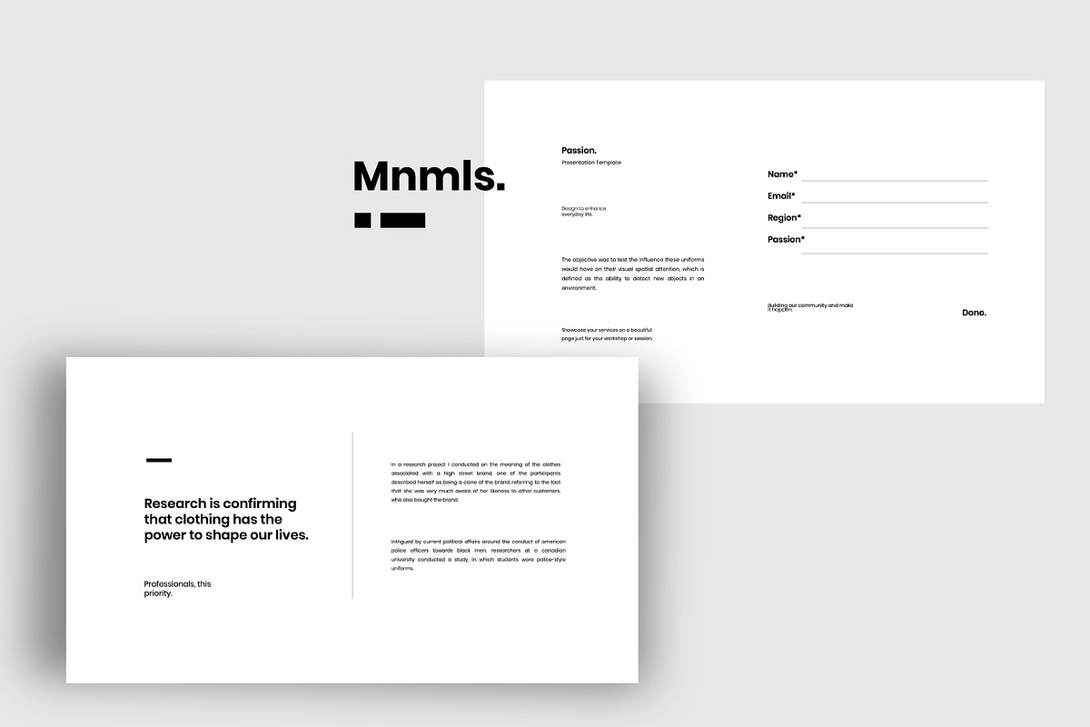 Passion - Minimal powerpoint, a Presentation Template by Dirtytemp Studio (Photo 4 of 11)