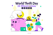 10 World Thrift Day Illustration, a Finance Illustration by denayunebgt (Thumbnail 1 of 4)