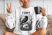F-Caw-F SVG PNG, Funny Raven Design, a Seasonal Illustration by YA Design (Thumbnail 4 of 4)