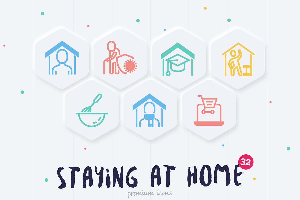 Staying At Home | 32 Icons Set, a Solid Icon by Marina Silence (Photo 18 of 18)