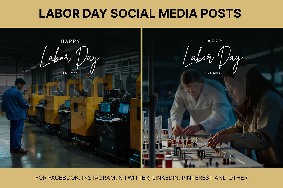 61 Labor day social media posts set, a Social Media Template by Walldecorated (Photo 18 of 29)