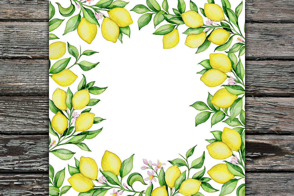Lemon Tree Watercolor Design Kit, a Decorative Illustration by Artspace (Photo 4 of 8)
