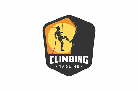 Climbing Emblem Logo Design, a Branding & Logo Template by swarnstudio