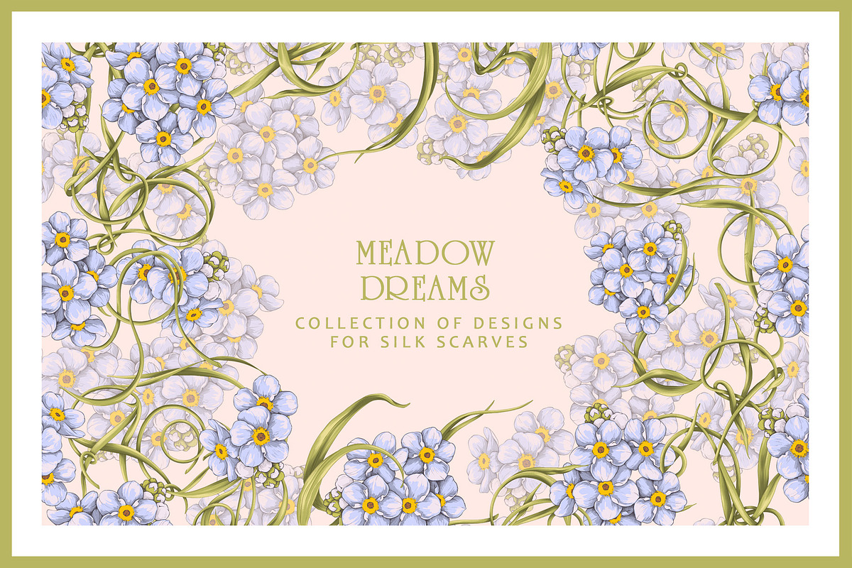Silk Scarf Meadow dreams, a Pattern Graphic by Natalia0307 (Photo 1 of 6)