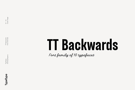 TT Backwards, a Sans Serif Font by TypeType
