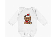 Cute Christmas Bear SVG for Cricut, an Illustration by TheHitShop (Thumbnail 6 of 10)