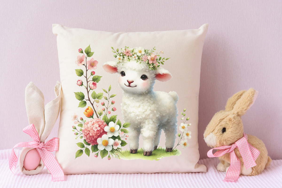 Cute spring clipart lamb clipart, an Illustration by RobertsArt (Photo 5 of 7)
