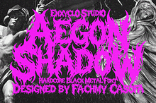 AEGON SHADOW — Black Metal Font