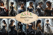 A Ballerina Amongst Dark Roses, a Background Graphic by Curve Design (Thumbnail 1 of 8)