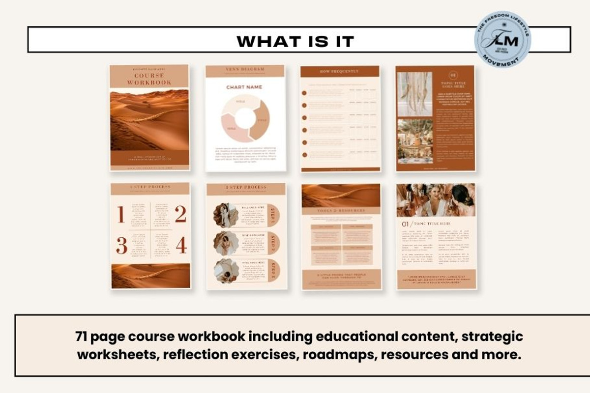Course Workbook - Desert Boho, a Templates & Theme by Freedom Business Shop (Photo 3 of 11)