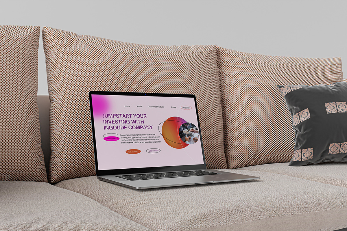 Laptop Sofa Mockups, a Household Mockup by Creative_A23 (Photo 1 of 4)