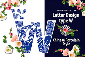Alphabet design in Oriental style