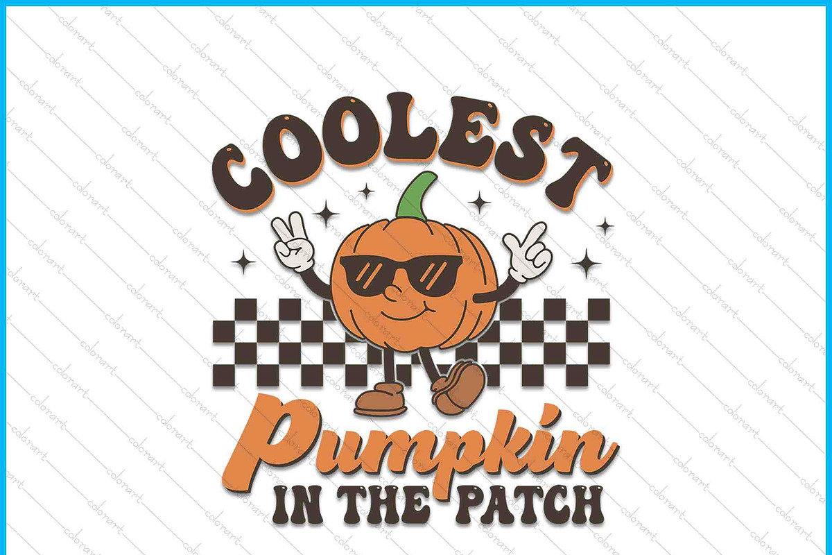 Groovy Coolest Pumpkin Halloween SVG, an Object Graphic by Creativeusart (Photo 2 of 4)