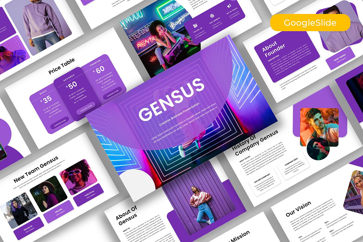 Gensus – Creative Google Slide, a Presentation Template by kreatifreya (Photo 1 of 5)