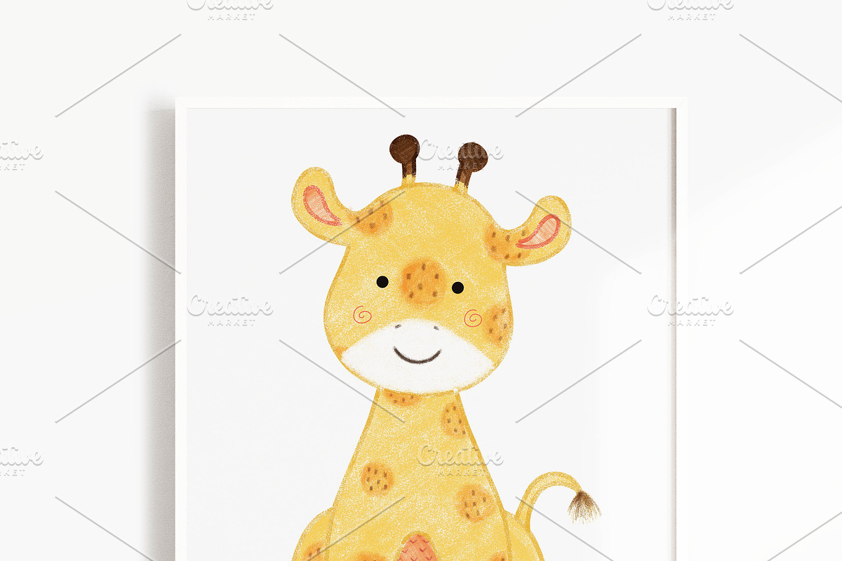 Scandinavian Giraffe Nursery Prints, an Illustration by Schuimpjes Studio (Photo 2 of 2)