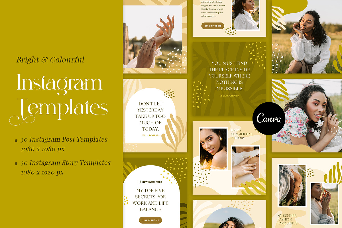 Instagram Template Bundle in CANVA, a Social Media Template by RWstudio (Photo 1 of 8)