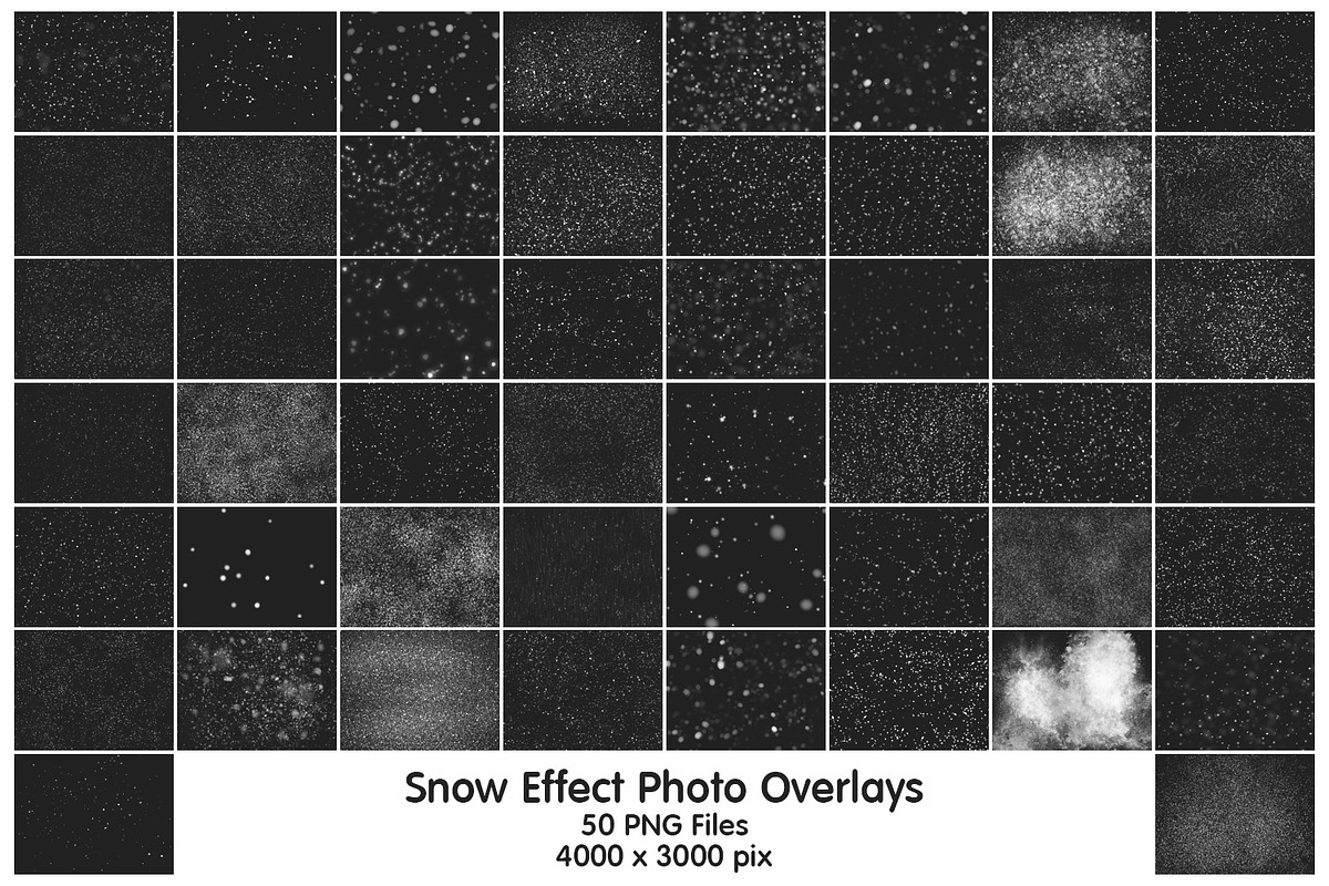 50 Snow Photo Overlays, a Layer Style Add-On by HappyNews (Photo 2 of 8)