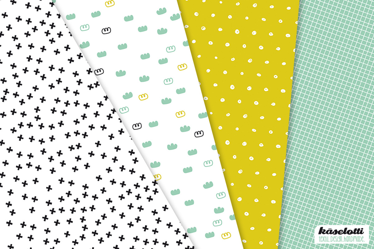 Sloth mint Digital Paper and Clipart, a Pattern Graphic by kaeselotti (Photo 4 of 5)