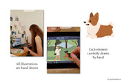 People and dogs in park illustration, a Person Illustration by LyubovZaytseva (Thumbnail 12 of 22)